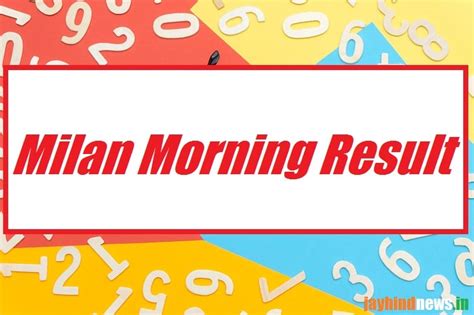 Result milan morning  Milan Net live, Milan Net matka result, Milan Net fix matka game & Milan Net matka charts, Milannet With Daily free Matka Game by our Milan Net expert